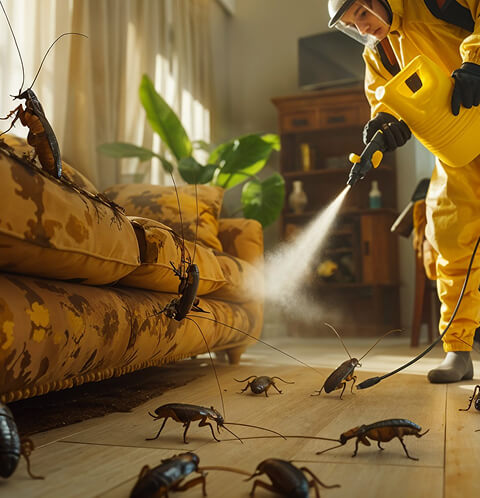 Professional pest control technician